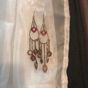 Teardrop Jewel Dangle Earrings